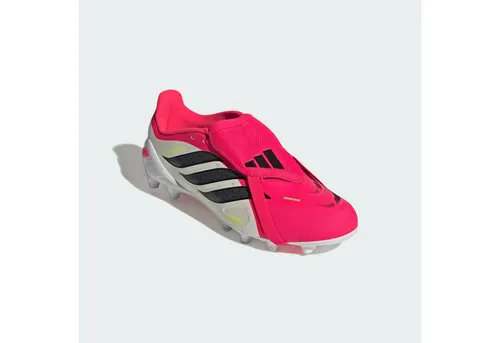 Adidas Predator League FT/AG Kinderfußballschuhe – Rot - Die PREDATOR League Fußballschuhe für Kinder bieten optimalen Grip und Kontrolle auf Kunstrasen. Mit innovativer NANOSTRIKE-Technologie für präzise Ballaktionen, ideal für Training und Spiele.