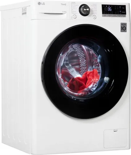 LG W4WR70E6Y 11kg/6kg Stand Waschtrockner - Waschtrockner mit 11kg Wasch- und 6kg Trockenkapazität, WLAN-Funktion für Smart Home und platzsparendes Design, ideal für kleine Wohnungen.