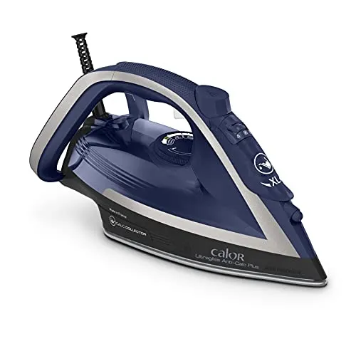 Calor Ultragliss Anti-Calc Plus Dampfbügeleisen 2800 W - Bügeleisen mit abnehmbaren Kalksammler für mühelose Pflege, 50 g/min Dauerdampf und 260 g/min Dampfausstoß für effizientes Bügeln. Intelligente automatische Abschaltung für erhöhte Sicherheit.