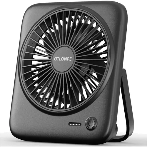 Otlonpe Tischventilator Leise mit 4000mAh Akku in schwarz von Otlonpe