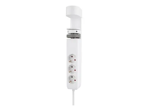 Neomounts DS22-840WH6 Tischsteckdose mit Schnellladung - Steckdosen & Zubehör – Praktische Tischsteckdose mit 1,4m Kabel, Klemme und USB-C + USB-A für blitzschnelles Laden, ideal für den Arbeitsplatz.