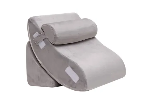 COSTWAY 6-teiliges orthopädisches Kissen Set mit Memory-Schaum - Multifunktionales Kissen-Set für optimalen Komfort. Mit abnehmbaren Kopfstützen und verstellbaren Positionen zur Unterstützung von Rücken und Nacken. Perfekt für entspannende Stunden auf Sofa oder Bett.