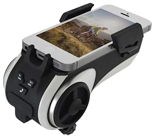 FISCHER Smartphone-Halter mit Musikbox und Powerbank