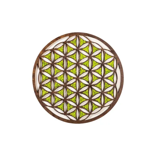 Wandbeh�nge 100 % MDF / Moos Gr�n Braun Wei�