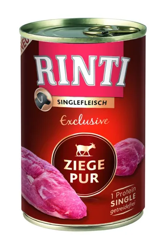 Rinti Singlefleisch Exclusive Hundenassfutter Adult 400 g Ziege Pur