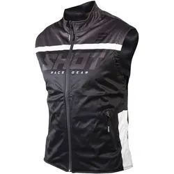 Shot Bodywarmer Lite 2.0 Motocross Weste, schwarz-weiss, Größe S - Motorradjacke - Leichte wind- und wasserdichte Weste mit ergonomischer Passform, ideal für Training und hohe Mobilität.