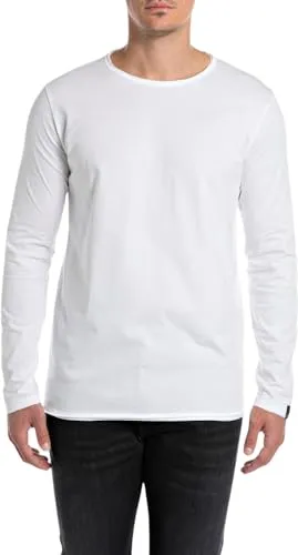 Replay Herren M3592a T-Shirt, 001 White, S EU - T-Shirts für Herren, aus 100% hochwertiger, atmungsaktiver Baumwolle für ultimativen Tragekomfort und einen lässigen Look.