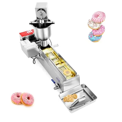 VEVOR Kommerzielle Automatische Donut Maschine 3kW - Sonstige Elektroinstallationsartikel für die effiziente Donut-Produktion mit 90 Stk./h, langlebigem Edelstahl und platzsparendem Design - ideal für kleine Küchen.
