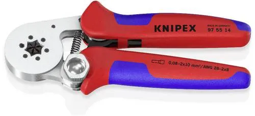 Knipex Crimpzange 97 55 14, selbsteinstellend für Aderendhülsen