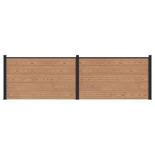 vidaXL Zaunelement 2er Set WPC und Aluminium Braun - Das elegante Zaunelement sorgt für Sichtschutz und Sicherheit im Garten. Mit robustem WPC und Aluminium ist es wetterbeständig und pflegeleicht – perfekt für jeden Außenbereich. Flexibles Design für individuelle Anordnungen.