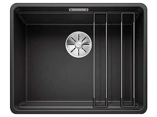 BLANCO ETAGON 500-F | Flächenbündige Granitspüle in Schwarz in schwarz von BLANCO