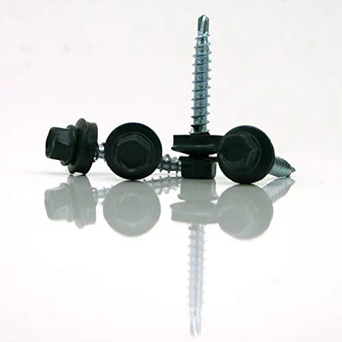 Trapezblechschrauben 4,8 x 55 mm selbstbohrend mit Dichtscheibe (50, graphitgrau - RAL 7024)