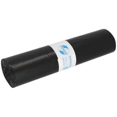 Müllsäcke DEISS PREMIUM schwarz, 60 my, 120 Liter
