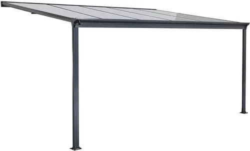 Terrassendach KONIFERA, grau (anthrazit), B:312cm T:303cm, Aluminium, Polycarbonat (PC), Terrassenüberdachungen, in verschiedenen Größen, Topseller