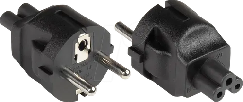GC PA-0005S - Netzadapter, Schutzkontaktstecker, Typ EF, C5, schwarz