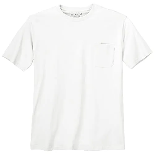 Redfield XXL Basic T-Shirt Jerry weiß Brusttasche