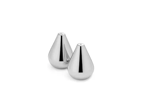 Philippi Design Salz- / Pfefferstreuer Verso, 2-tlg Set - Elegantes Pfefferstreuer Set aus glänzend poliertem Edelstahl, mit organischer Form und praktischer Nachfüllöffnung – ideal für stilvolle Tischdekoration.