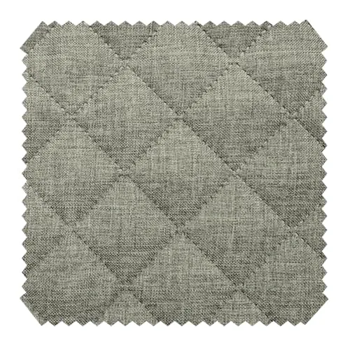 novely® LUSO - Mélange Webstoff - 3-lagig gesteppter Volumen Möbelstoff - Polsterstoff mit Karomuster und Rauten 5x5cm - Pflegeleichte Meterware 1lfm | Farbe: 05 Grau