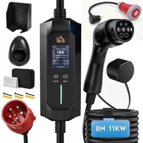 Mobile Wallbox 11kW mit 8m Typ 2 Ladekabel