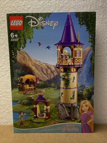 LEGO 43187 Disney Princess Rapunzels Turm Set - Bauspielzeugset mit Rapunzel, Flynn Rider und Pascal, fördert Kreativität und Selbstvertrauen beim Bauen und Spielen für Kinder ab 6 Jahren.