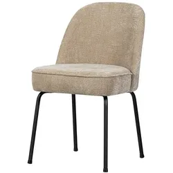 Esszimmerstuhl Vogue aus Chenille-Stoff – modernes Design in Schwarz Sand