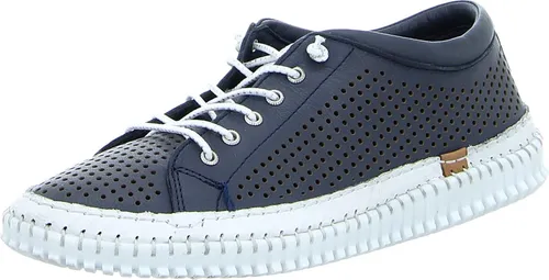 Andrea Conti Sneaker blau 42 EU - Stylischer Sneaker aus echtem Leder in Dunkelblau, ideal für den Alltag und bequem durch die Leder-Innensohle.