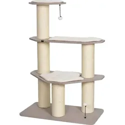 Europet Bernina Kratzbaum Meru braun - Eleganter Kratzbaum im Zen-Design mit 3 Relaxzonen, strapazierfähigem Sisal und weichen Kissen für maximalen Komfort. Ideal für Katzenliebhaber, die Ästhetik und Funktionalität schätzen.
