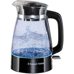 Russell Hobbs Wasserkocher 1,7l - Glas Wasserkocher mit LED-Beleuchtung, energieeffiziente Schnellkochfunktion für 1 Tasse in nur 55 Sekunden