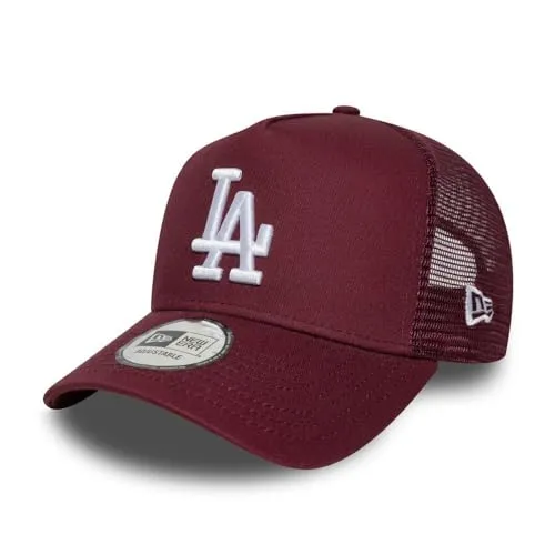 New Era League ESS Trucker Cap LA Dodgers - Dunkelrot, Größe: One Size - Baseball Cap für Herren, verstellbar und stylisch im Trucker-Design, ideal für Fans der LA Dodgers.