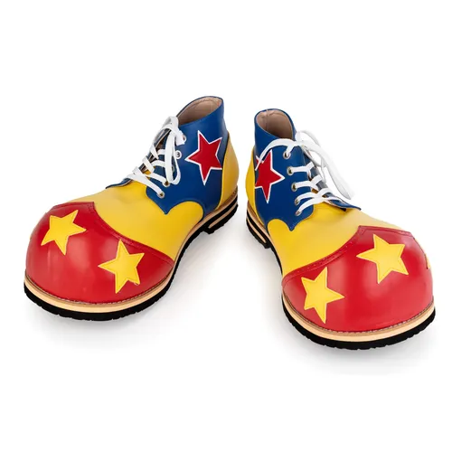 Clownschuhe gelb-rot-blau Karneval Faschingskostüm