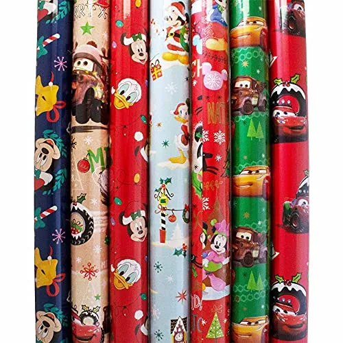 Rollen Geschenkpapier Kinder Motive in blau von enlik