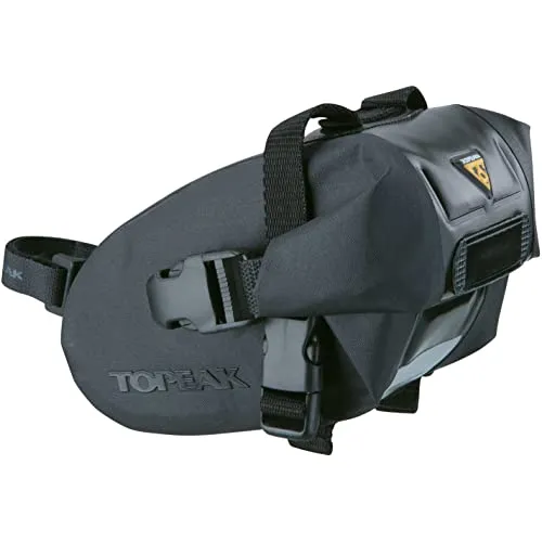 Topeak Satteltasche Wedge DryBag Strap Mount - Wasserdicht und Praktisch - Fahrradtasche aus robustem 210 Denier Nylon, wasserdicht mit verschweißten Nähten, ideal für sicheres Verstauen von Equipment während der Fahrt.