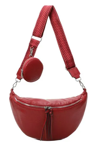 ITALYSHOP24 Schultertasche Damen XXL Tasche CrossBody Body Bag Brusttasche, als CrossOver, Umhängetasche tragbar, Hüfttasche