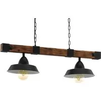 Produktbild EGLO Hängeleuchte OLDBURY – Vintage Pendelleuchte in Schwarz und Braun