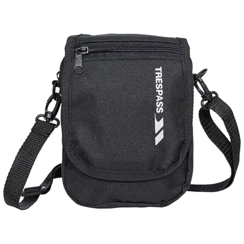 Trespass Helicon, Black, Gürteltasche 1 Liter mit Gürtellaschen, abnehmbarem Schlüsselanhänger & abnehmbarem Träger, Schwarz