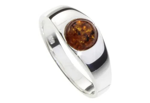 OSTSEE-SCHMUCK Silberring - Sina - Silber 925/000 - Bernstein (1-tlg)