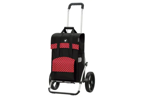 Andersen Einkaufstrolley Royal Shopper Polly rot, klappbare Ladefläche, belastbar bis 50kg, wasserabweisend