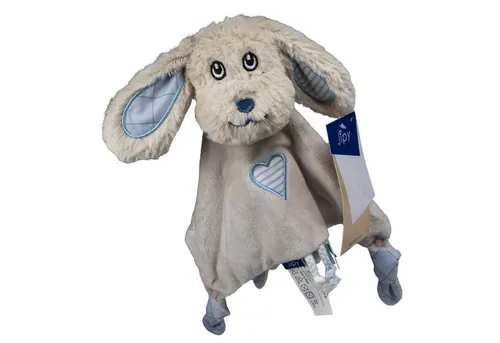 Otto Simon Lernspielzeug Schmusetuch mit Rassel, Baby Schnuffeltuch, blau, mit Rassel