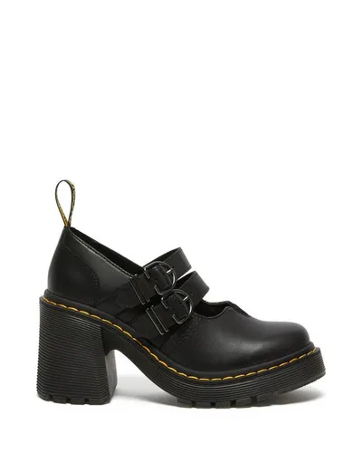 DR. MARTENS AIRWAIR EVIEE BLACK 27371001 Sandalen EU Größe 42 - Stylische Damen Stiefeletten mit Blockabsatz und hochwertigem Leder, ideal für Freizeitaktivitäten. Hochwertige Verarbeitung für einen bequemen Tragekomfort.