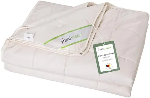franknatur 4 Jahreszeiten Bettdecke 135x200 - Bettdecken für alle Jahreszeiten, bestehend aus Sommer- und Übergangsdecke, mit herausragender Feuchtigkeitsregulierung dank 100% Lyocell-Fasern, umweltfreundlich aus kontrolliert biologischem Anbau.