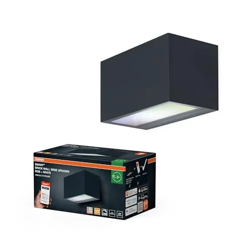 Osram SMART+ WiFi Brick Wide LED Wandleuchte Up/Down Dunkelgrau