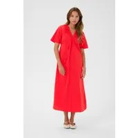 Kleid Fitted Fiery Red – Eleganz für jeden Anlass - Stylisches Midi-Kleid in Fiery Red, figurbetont mit Kurzarm. Ideal für besondere Anlässe oder den Alltag. Pflegeleicht und bequem, überzeugt durch hochwertigen Materialmix.