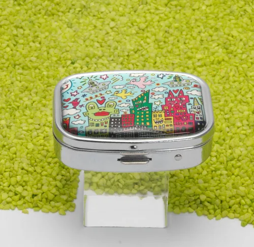 Fridolin Pillenbox Pillendose eckig James Rizzi My New York City