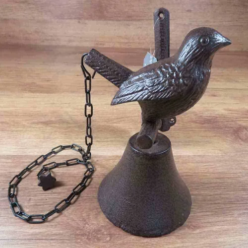 Türglocke Vogel Glocke Gusseisen Landhaus Türklingel Wandglocke DB86