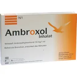 Ambroxol Inhalat 40 ML - Schleimlösende Lösung - Arzneimittel zur effektiven Schleimlösung bei Atemwegserkrankungen. Ideal zur Behandlung von zähem Schleim in Bronchien und Lunge. Für eine bessere Atmung.