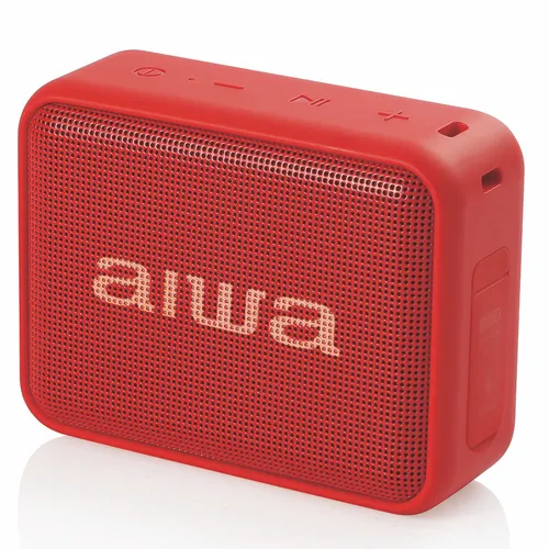 Aiwa BS-200RD Tragbarer Bluetooth-Lautsprecher - Tragbare Bluetooth-Lautsprecher, wasserdicht und mit True Wireless Stereo für beeindruckenden Klang unterwegs. Bis zu 12 Stunden Wiedergabe mit 2000 mAh Akku.