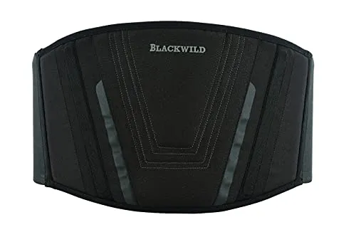 BLACKWILD Nierengurt Motorrad| Nierengurt Motorrad Herren und Damen, Grundschwarz | Effektive Stabilisierung nierenwärmer Lendenwirbelstütze Nierengurt (XL = 110-125cm Bauchumfang)