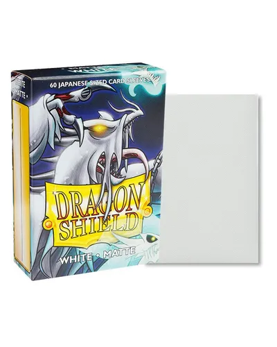 Dragon Shield Sammelkarte Japanese Size Matte Sleeves (60) - Weiße Kartenhüllen, idealer Schutz für Ihre Sammelkarten, ab 6 Jahren geeignet