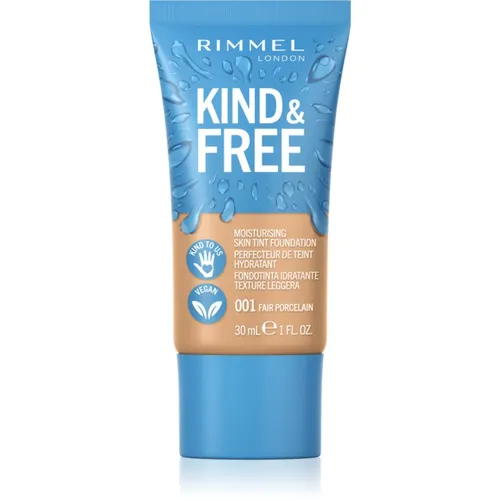 Rimmel Kind & Free leichtes feuchtigkeitsspendendes Make up Farbton 001 Fair Porcelain 30 ml