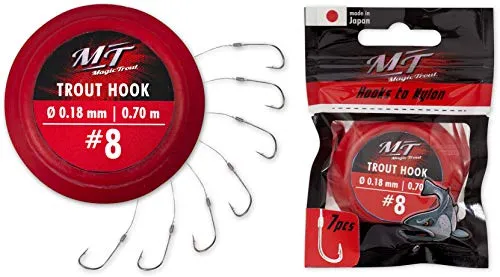 Magic Trout silber 8 Trout Hook Ø0,18mm 200cm 7Stück, 8
